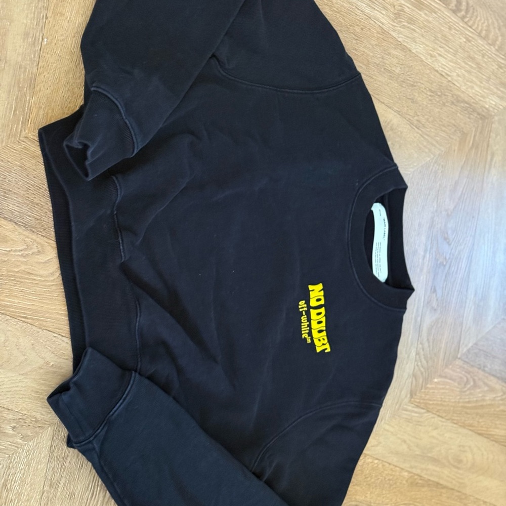 Off white no doubt cropped crewneck sweatshirt